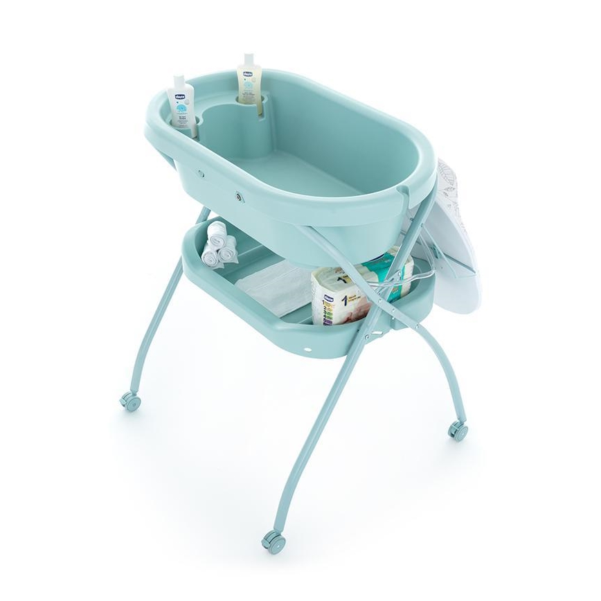 PETITE&MARS - Sto za presvlačenje sa kadicom SPA 3u1 u mint boji