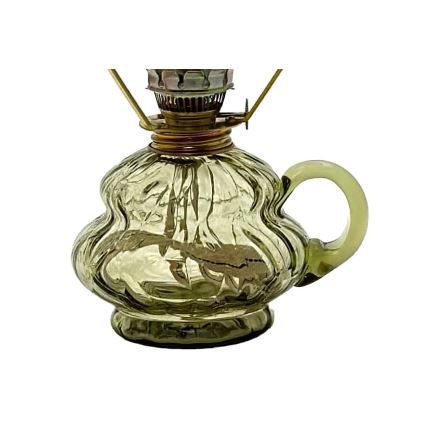 Petrolejska lampa ANNA 33 cm, šumsko zelena, velika, krakelirana