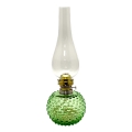 Petrolejska lampa EMA 38 cm svetlozelena