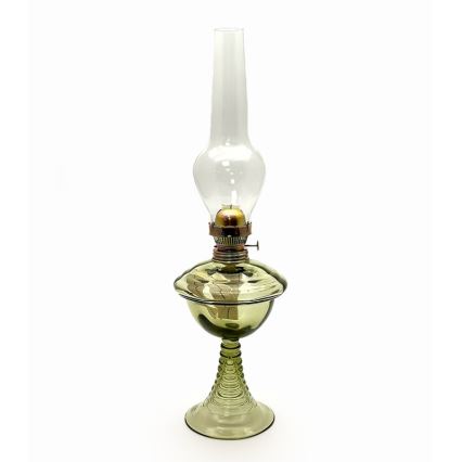 Petrolejska lampa JASMÍNA 50 cm šumsko zelena