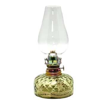 Petrolejska lampa JOSEFÍNA 22 cm šumskozelena