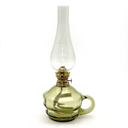 Petrolejska lampa KLÁRA 34 cm šumsko-zelena