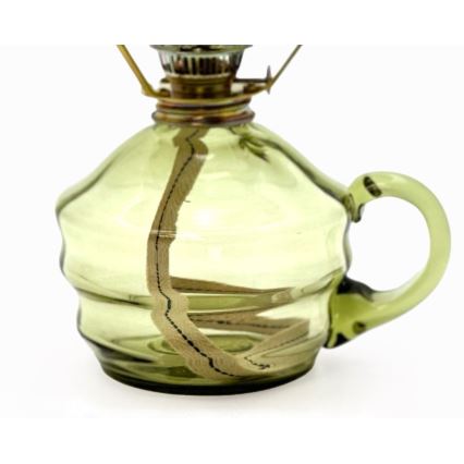 Petrolejska lampa KLÁRA 34 cm šumsko-zelena