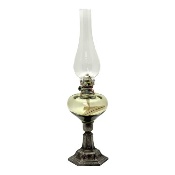 Petrolejska lampa KRASOMÍRA 42 cm, šumsko zelena