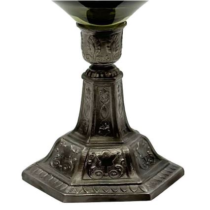 Petrolejska lampa KRASOMÍRA 42 cm, šumsko zelena
