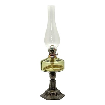 Petrolejska lampa LUDMILA 42 cm šumsko zelena