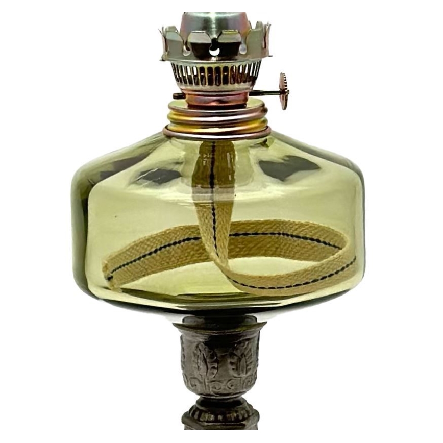 Petrolejska lampa LUDMILA 42 cm šumsko zelena