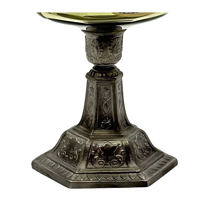 Petrolejska lampa LUDMILA 42 cm šumsko zelena