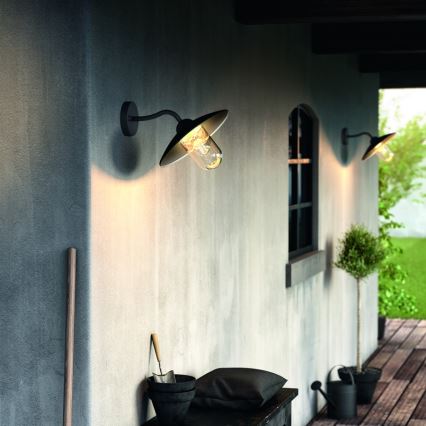 Philips 01643/30/PN - Spoljašnja zidna svetiljka HAMMOCK 1xE27/60W/230V IP44