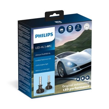 Philips 11258U91X2 - Komplet od 2 LED sijalice za automobil Ultinon Pro9100 H1 P14,5s/13,2W/12/24V 5800K