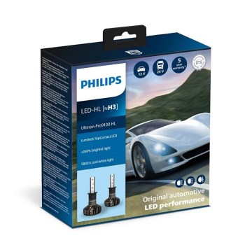 Philips 11336U91X2 - Komplet od 2 LED automobilske sijalice Ultinon Pro9100 H3 PK22s/13,2W/12/24V 5800K