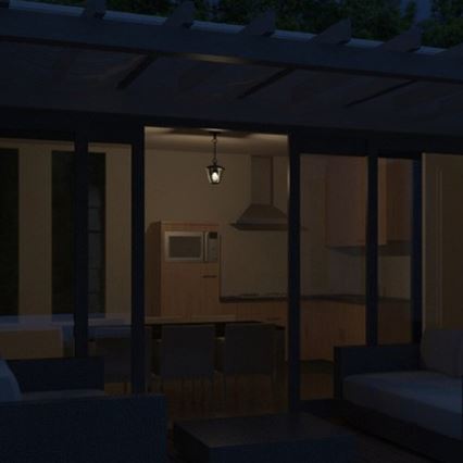 Philips - Spoljašnja viseća lampa 1xE27/60W/230V crna IP44