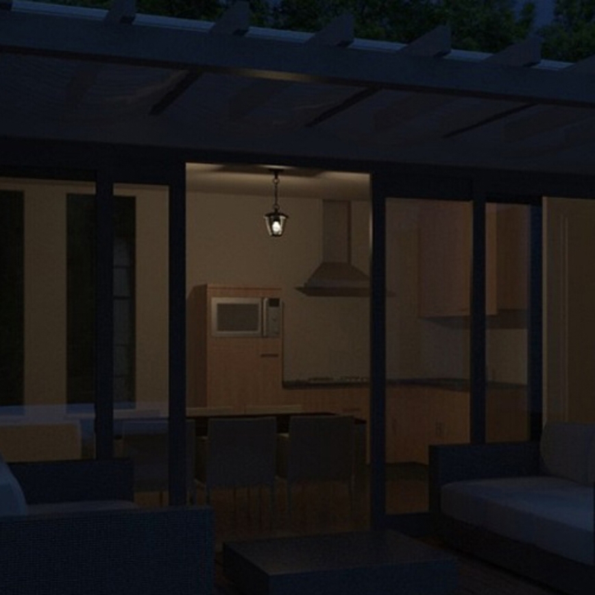 Philips - Spoljašnja viseća lampa 1xE27/60W/230V crna IP44