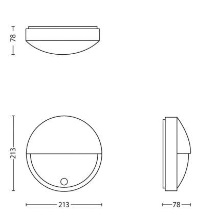 Philips - LED spoljašnje svetlo sa senzorom LED/6W IP44