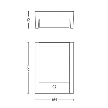 Philips - LED spoljašnje zidno svetlo sa senzorom LED/6W 4000K IP44