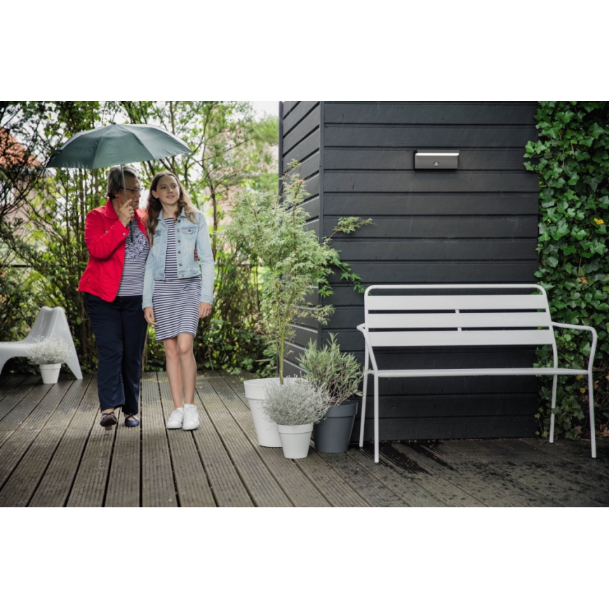 Philips 16484/93/P3 - LED Vanjska zidna svjetiljka senzor BUSTAN 2xLED/4,5W