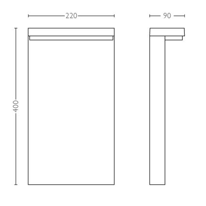 Philips - LED spoljašnja svetiljka 2xLED/4,5W/230V 2700K IP44