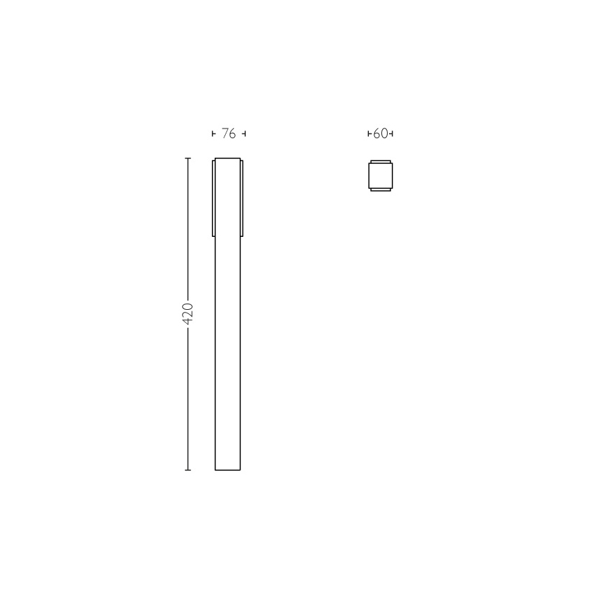 Philips - Spoljna stubna svetiljka 2xLED/4,5W IP44