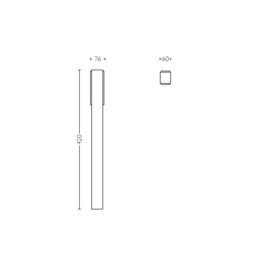 Philips - Spoljna stubna svetiljka 2xLED/4,5W IP44