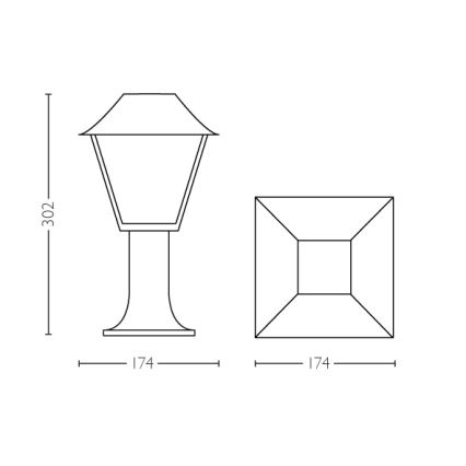 Philips - Spoljašnja lampa 1xE27/60W/230V IP44