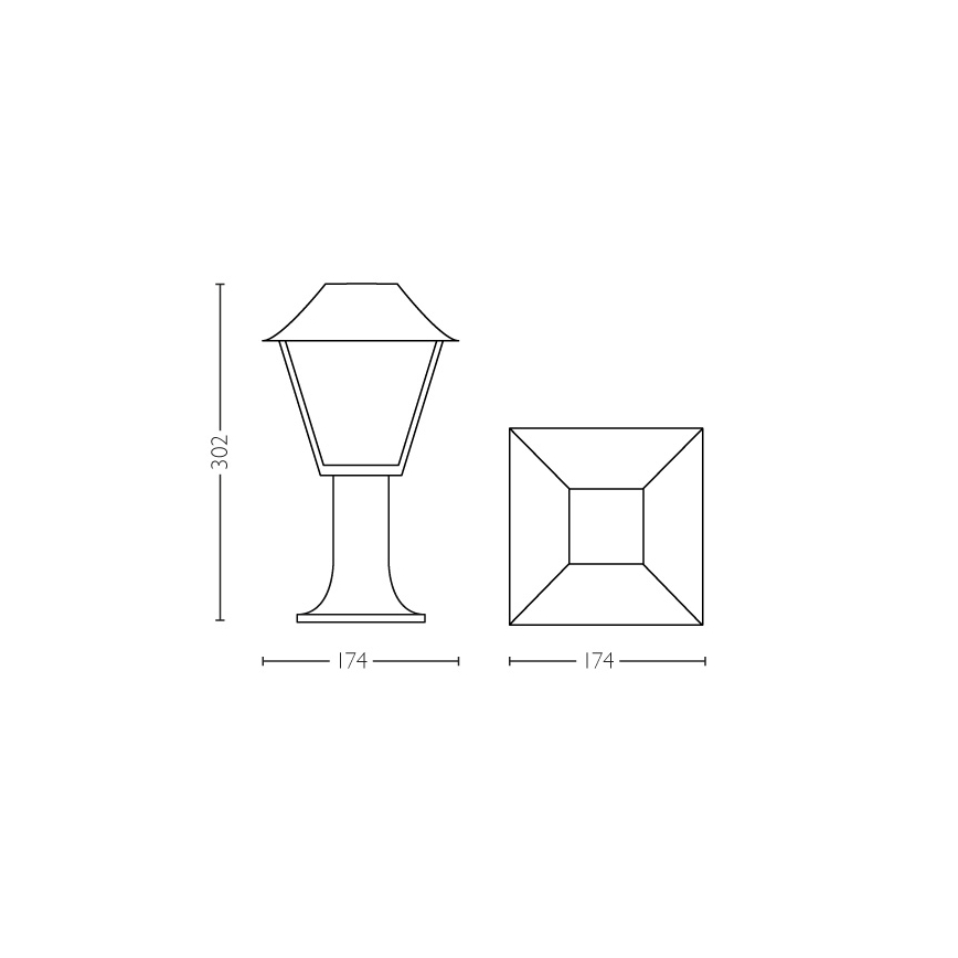 Philips - Spoljašnja lampa 1xE27/60W/230V IP44