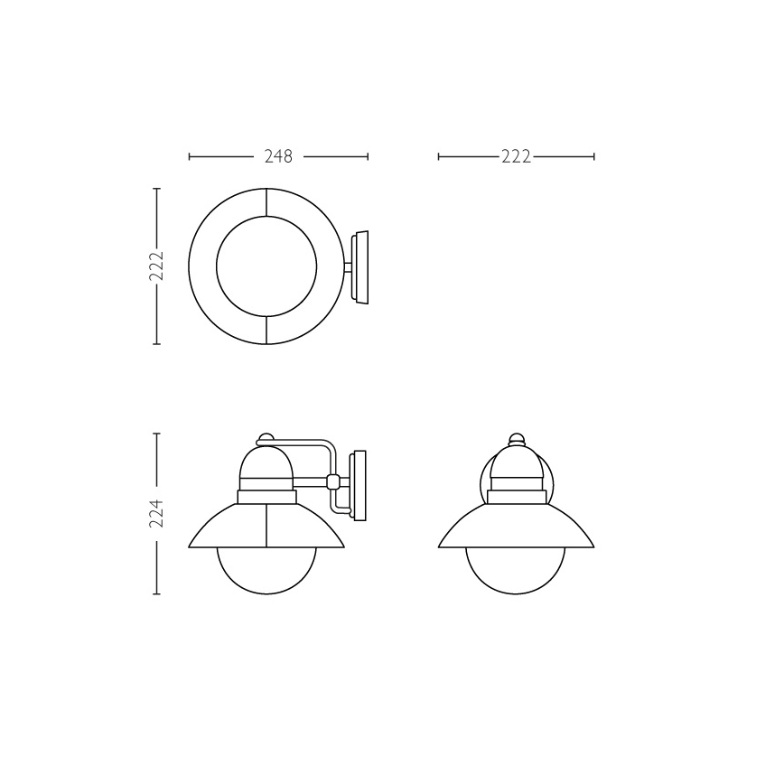 Philips - Spoljašnje svetlo 1xE27/60W/230V IP44