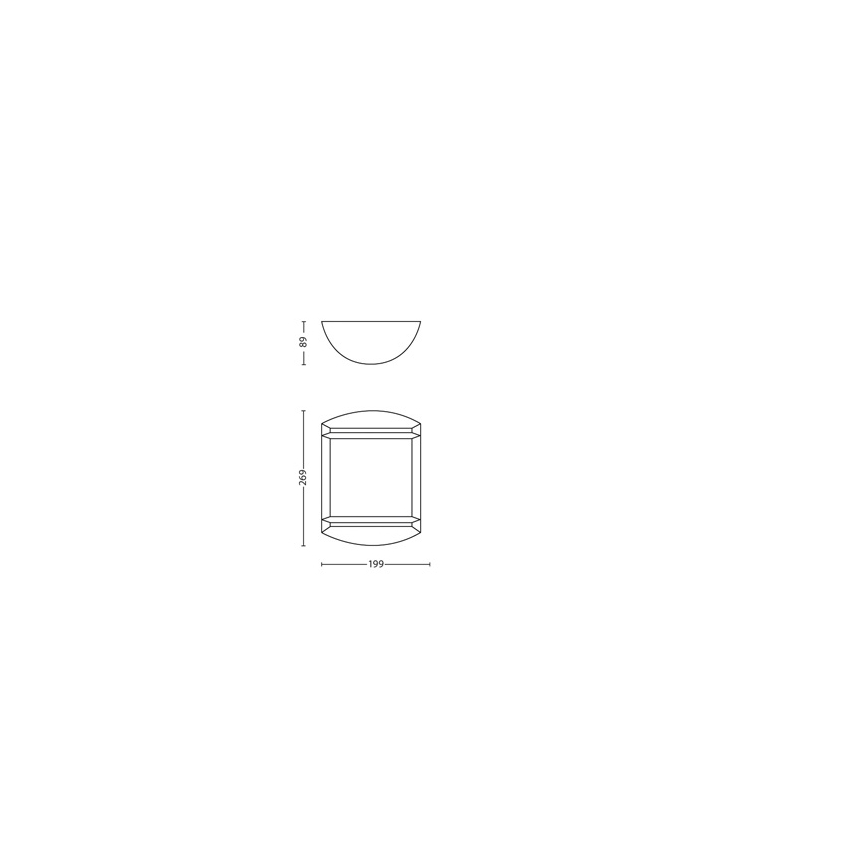 Philips - Spoljno zidno LED svetlo/6W/230V IP44