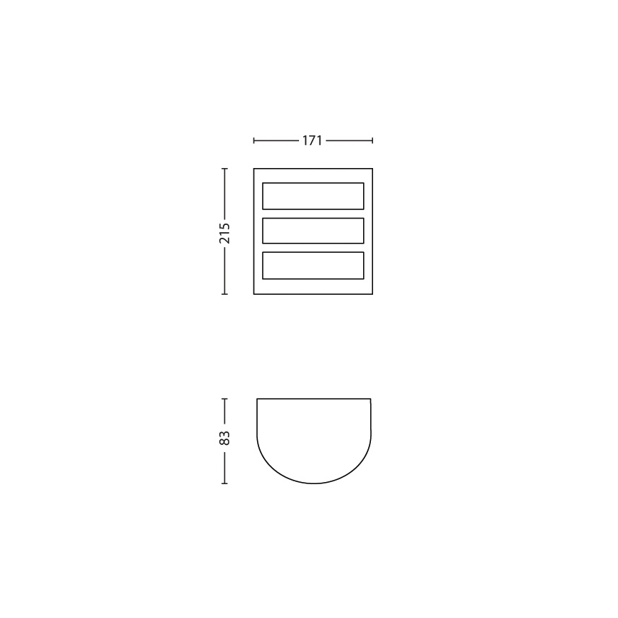 Philips - Spoljašnje zidno LED svetlo/6W/230V IP44