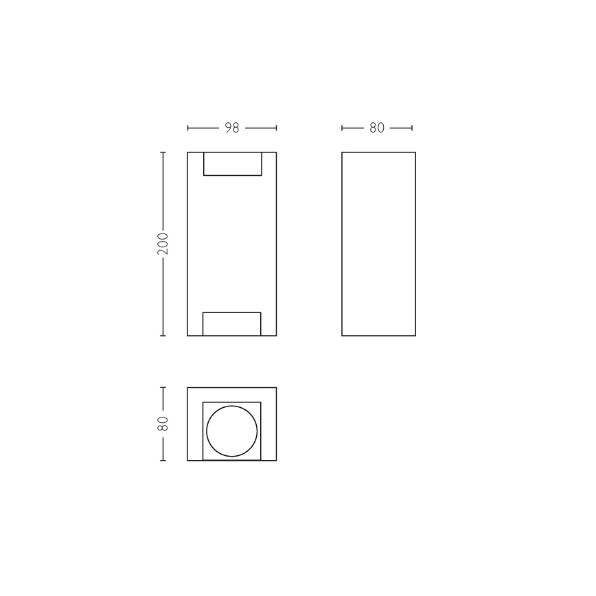 Philips - Spoljno zidno svetlo 2xGU10/5W/230V IP44