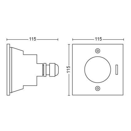 Philips - spoljna LED svetiljka za prilaz LED/3W