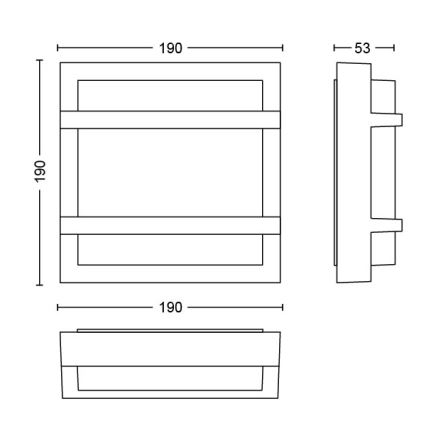 Philips - LED spoljašnje zidno svetlo LED/12W IP44