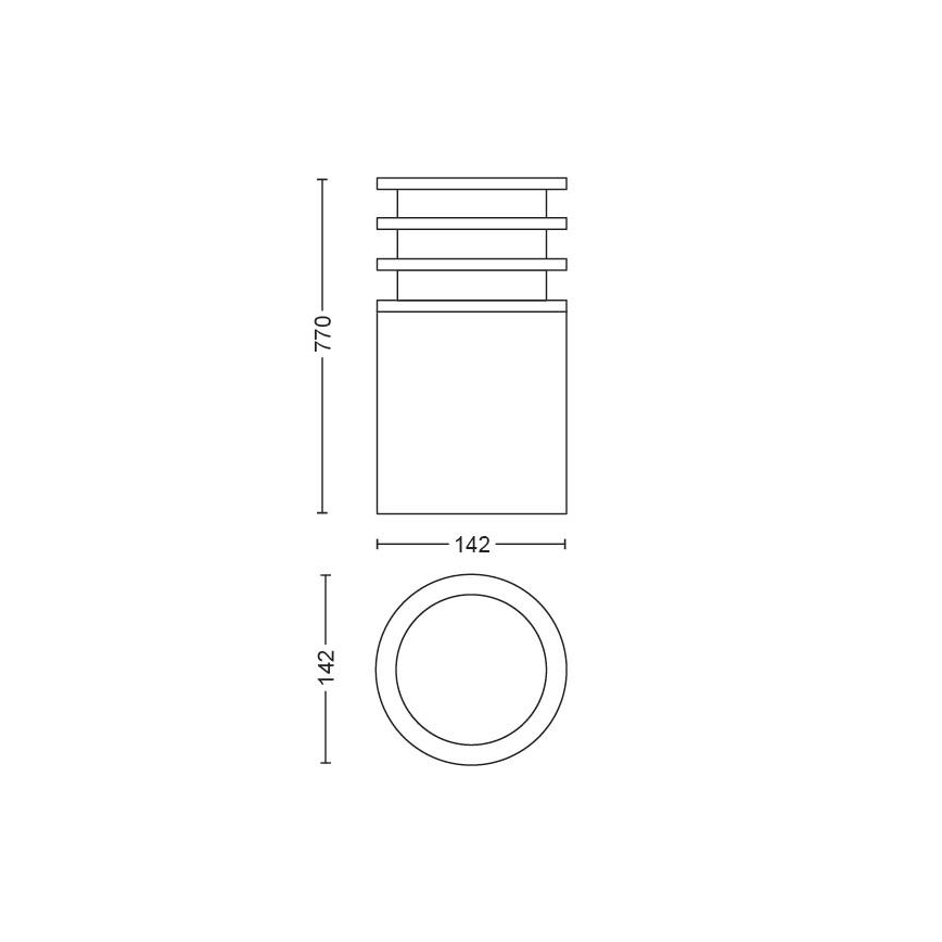 Philips - LED prigušiva spoljašnja lampa Hue LUCCA 1xE27/9,5W/230V IP44