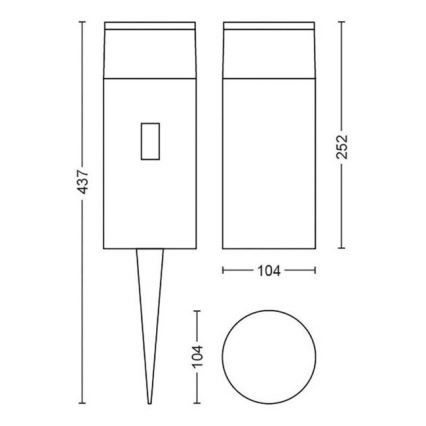 Philips - LED RGB prigušiva spoljašnja lampa Hue CALLA LED/8W/24V IP65
