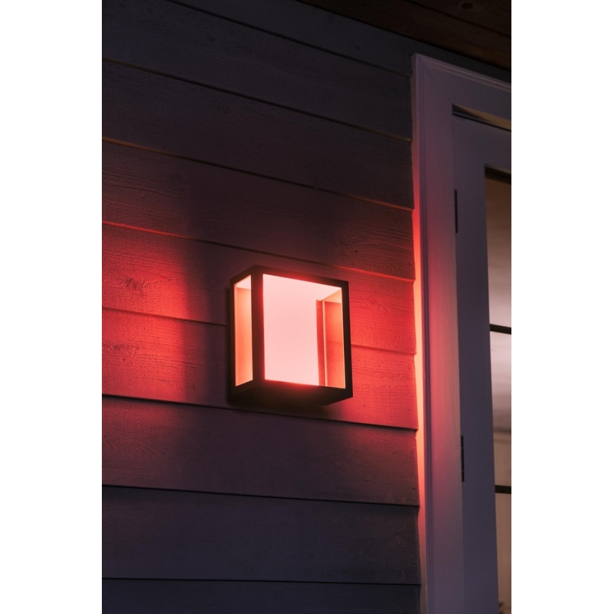 Philips - LED RGBW prigušiva spoljna zidna svetiljka Hue IMPRESS 2xLED/8W/230V IP44