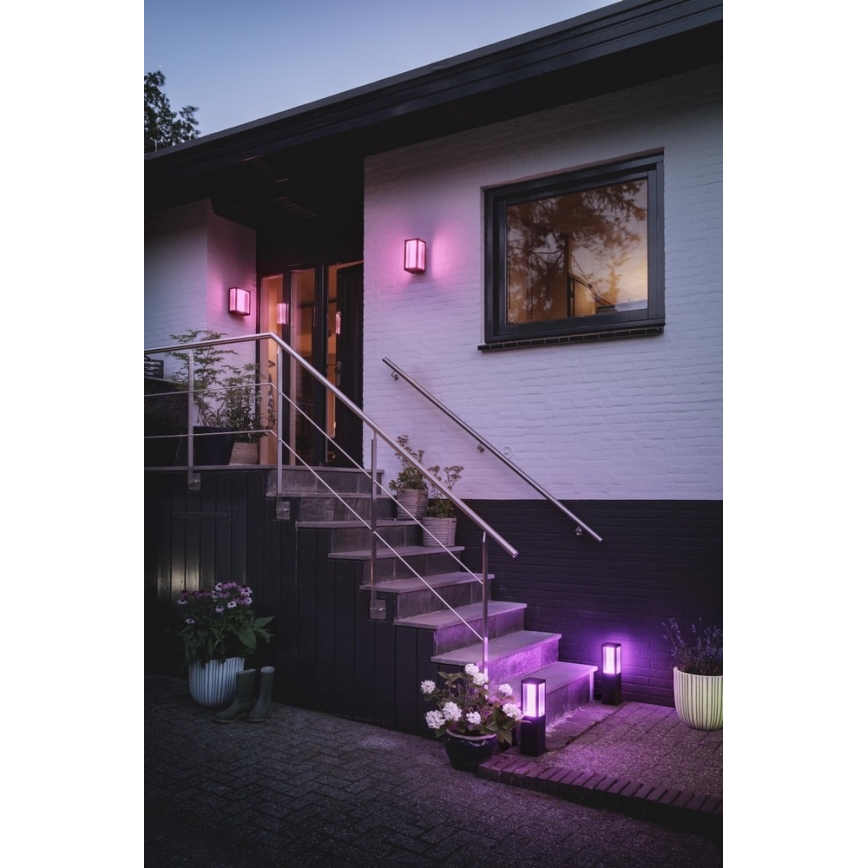 Philips - LED RGBW prigušiva spoljna zidna svetiljka Hue IMPRESS 2xLED/8W/230V IP44