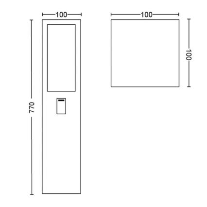 Philips - LED RGBW prigušiva spoljašnja lampa Hue IMPRESS 2xLED/8W/230V 2000-6500K IP44