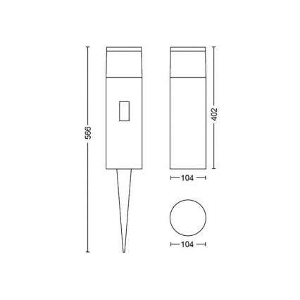 Philips - LED RGBW prigušiva spoljašnja lampa Hue CALLA LED/8W/24V IP65