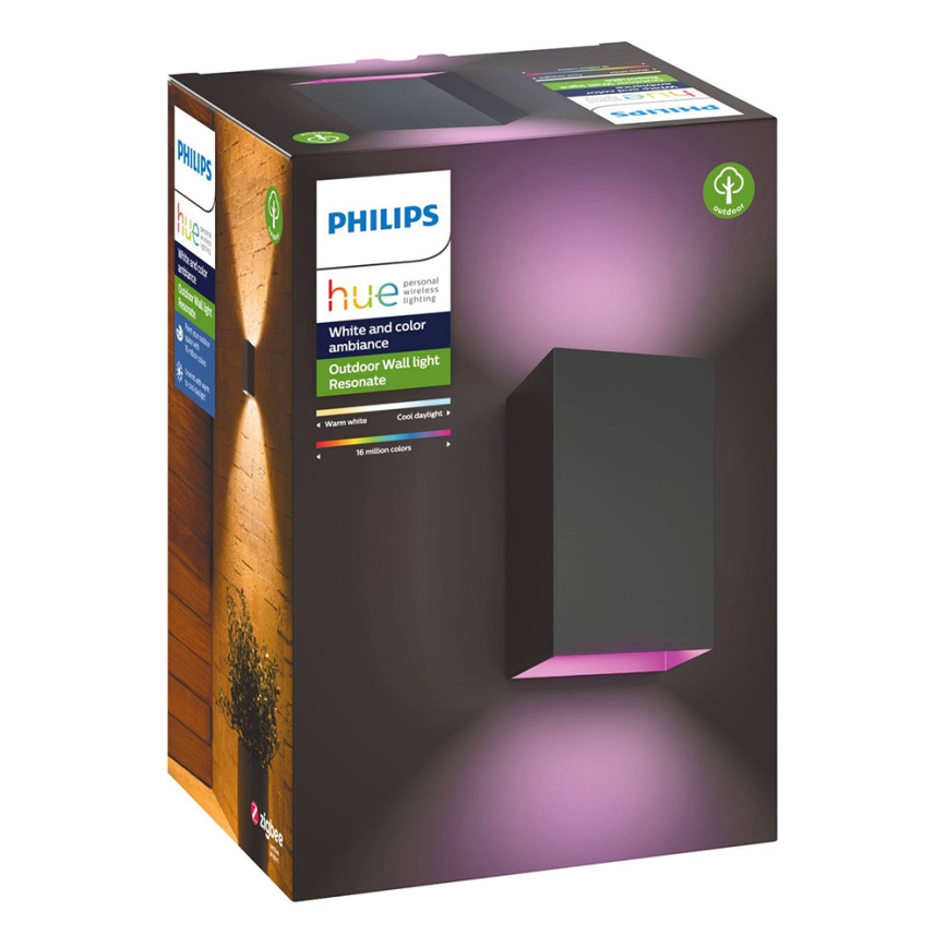 Philips - LED RGBW prigušiva spoljna zidna svetiljka Hue RESONATE 2xLED/8W/230V 2000-6500K IP44