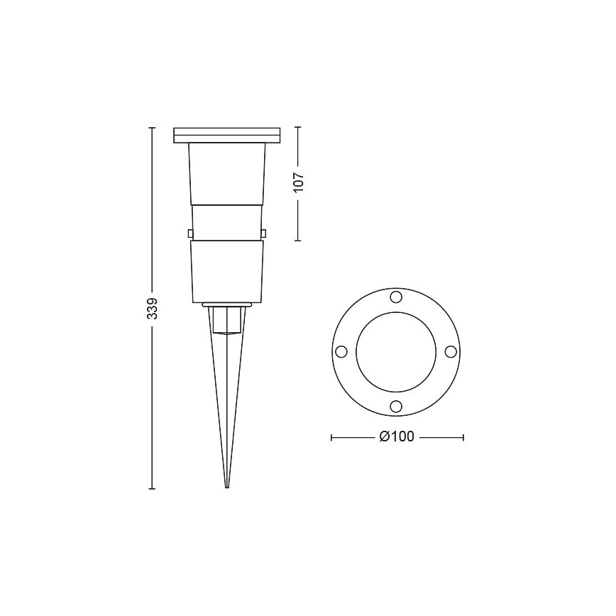 Philips - LED spoljašnja svetiljka 1xGU10/5W/230V IP44