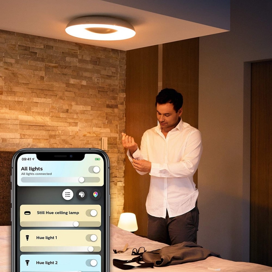 Philips - prigušiva LED svetiljka Hue STILL LED/27W/230V + daljinski upravljač