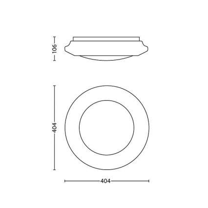 Philips - LED stropna svetiljka LED/22W/230V 2700K