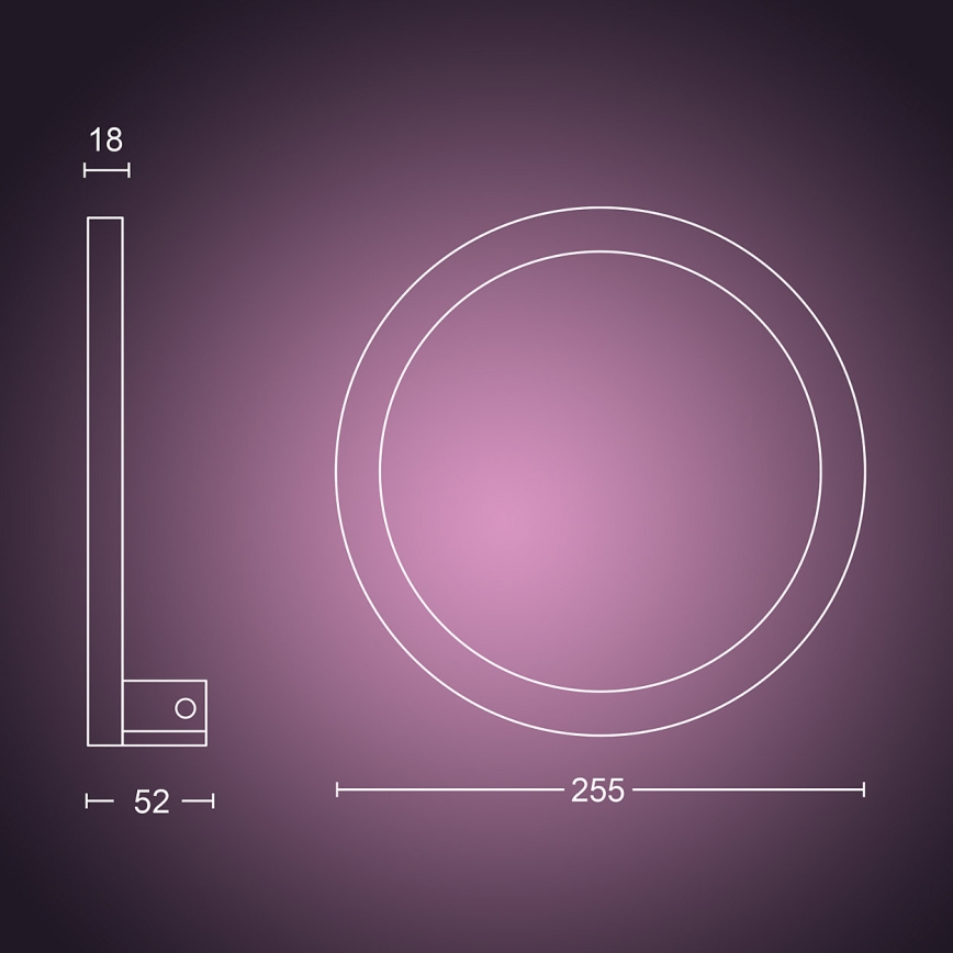 Philips - LED RGBW prigušiva zidna svetiljka Hue SANA White and Color Ambiance LED/20W/230V