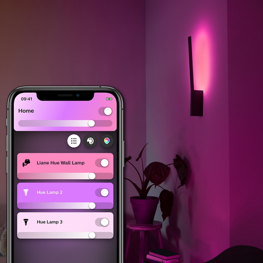 Philips - LED RGBW prigušiva zidna svetiljka Hue LIANE White And Color Ambiance LED/12W/230V