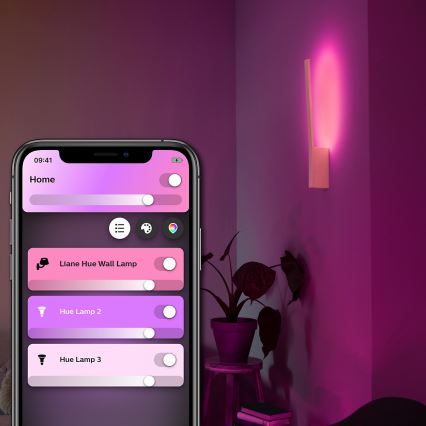 Philips - LED RGBW prigušiva zidna svetiljka Hue LIANE White And Color Ambiance LED/12W/230V