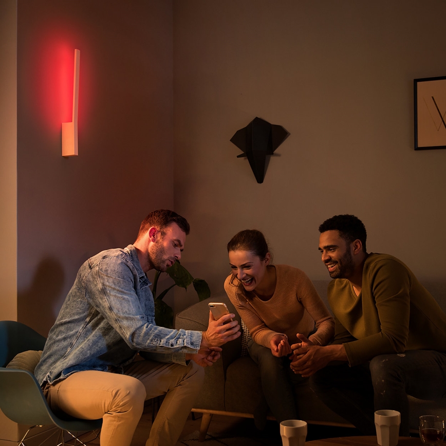 Philips - LED RGBW prigušiva zidna svetiljka Hue LIANE White And Color Ambiance LED/12W/230V