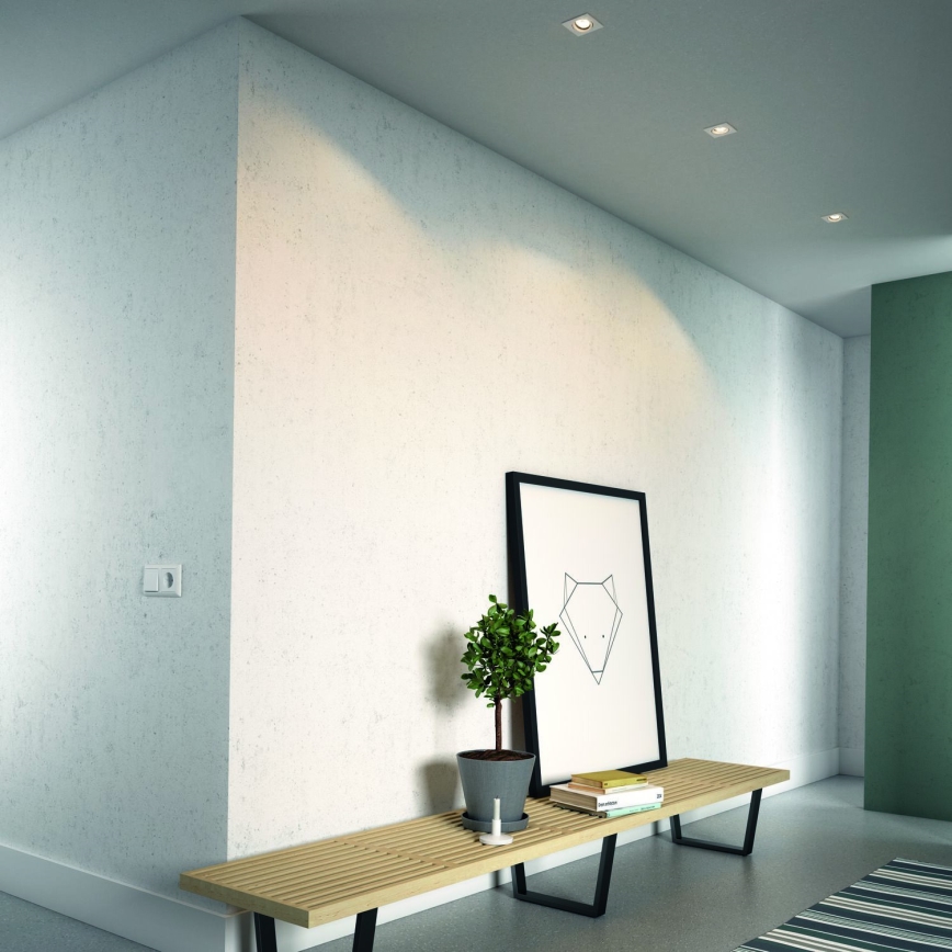 Philips - SET 3x LED RGBW prigušiva ugradna svetiljka 1xGU10/4,8W/230V bela + daljinski upravljač