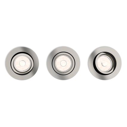 Philips - KOMPLET 3x stropna ugradna svetiljka 1xGU10/5,5W/230V