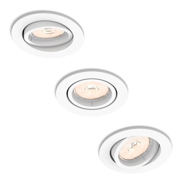 Philips 50393/31/PN - SET od 3 ugradne plafonske lampe DONEGAL 1xGU10/5,5W/230V