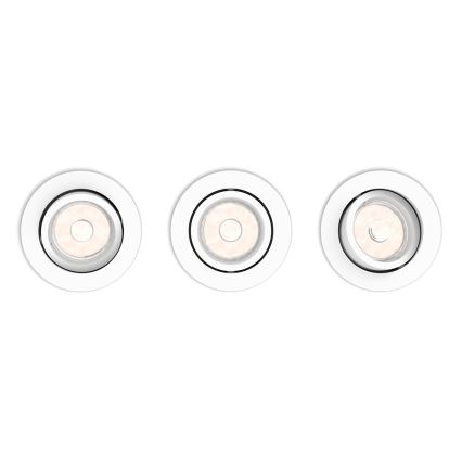 Philips 50393/31/PN - SET od 3 ugradne plafonske lampe DONEGAL 1xGU10/5,5W/230V