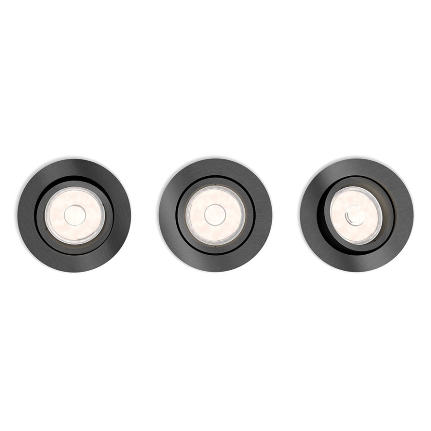 Philips - KOMPLET 3x ugradna plafonska svetla 1xGU10/5,5W/230V